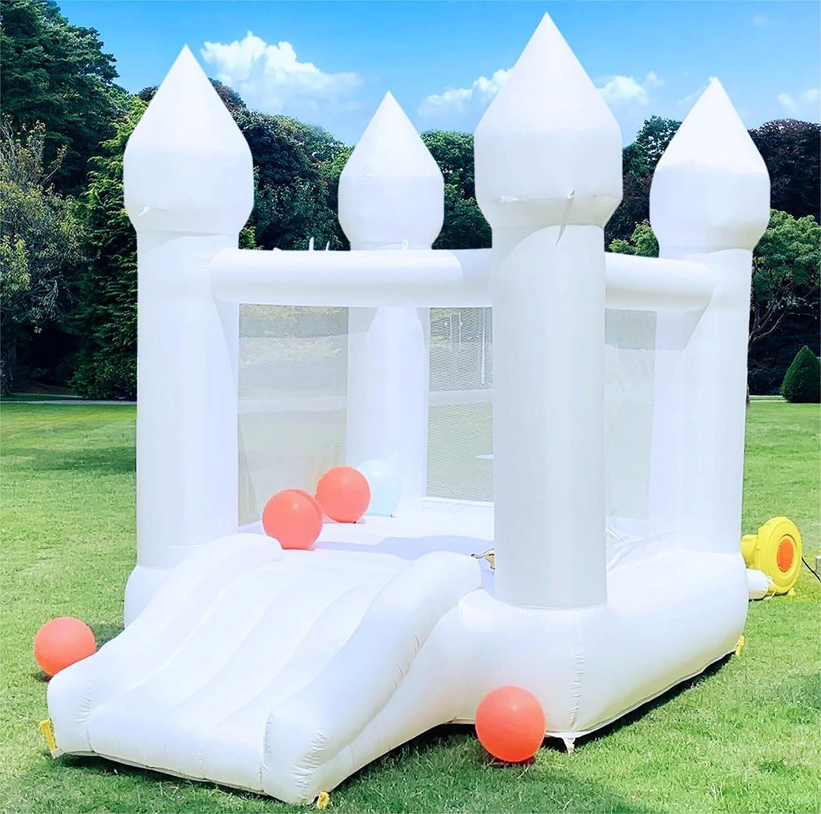 Kids Outdoor Easter Gifts - Castelo Bouncy branco ao ar livre