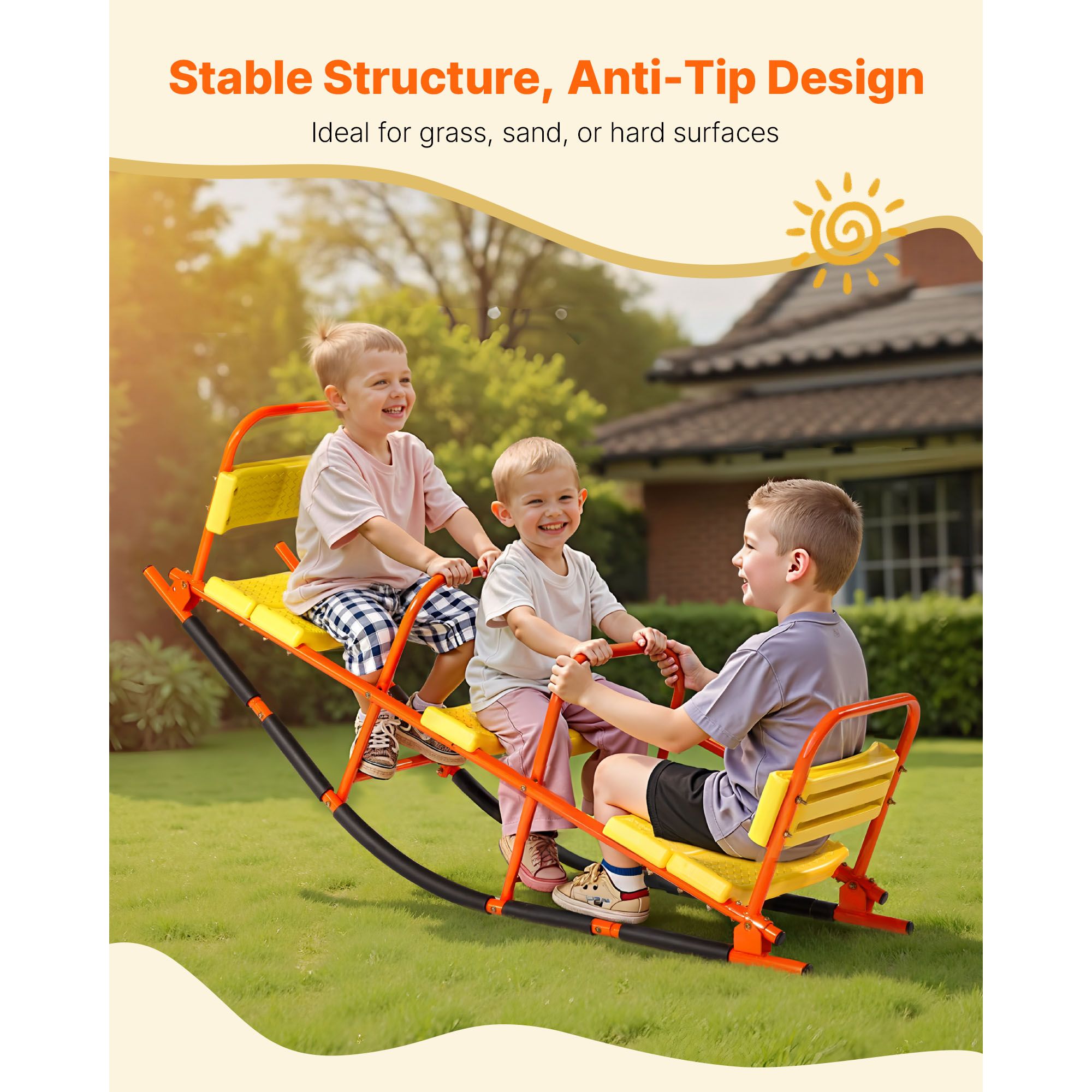 Kids Outdoor Lawn Equipment - Gangorra Infantil, Capacidade de Carga de