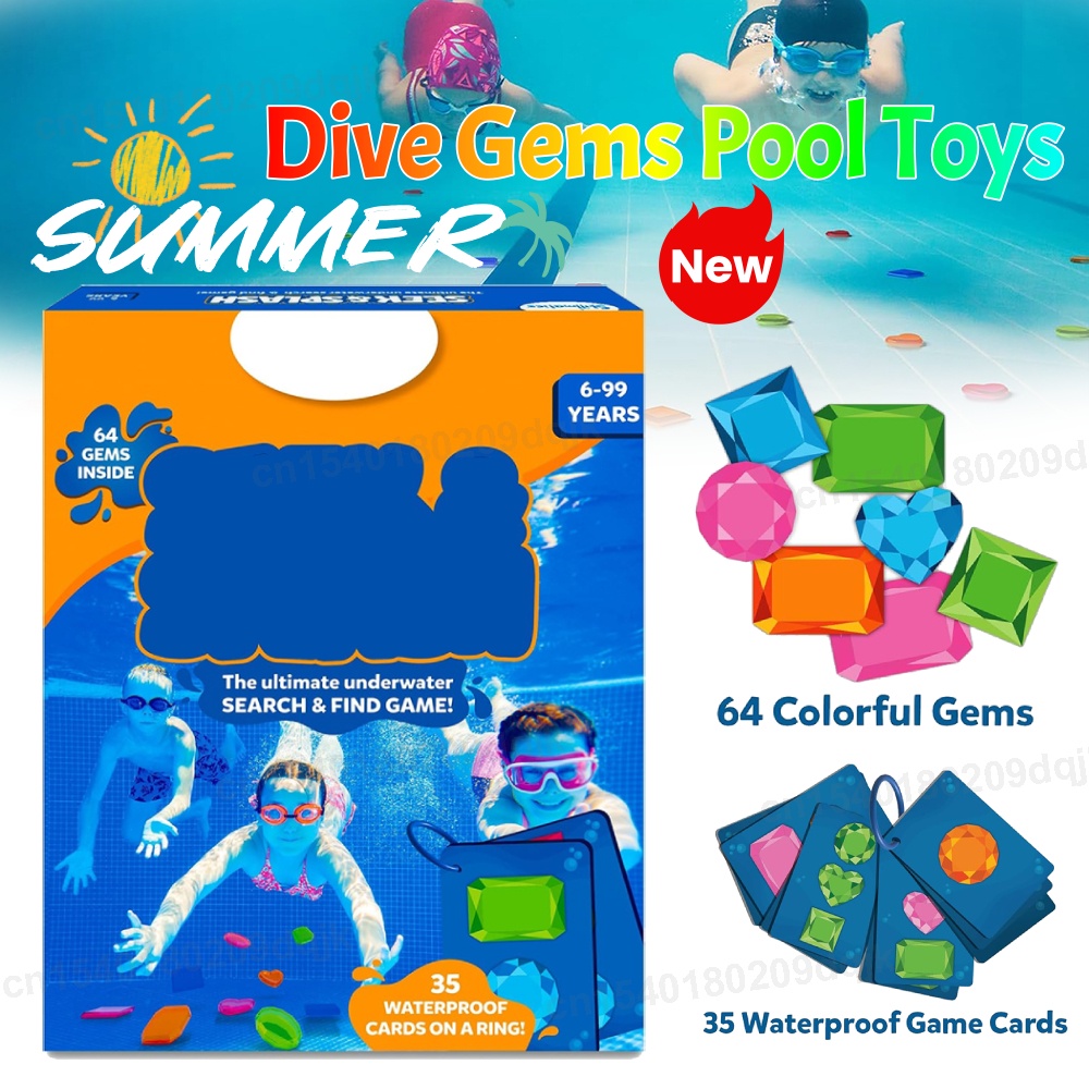 Kids Outdoor Learning Activities - Gemas de mergulho piscina brinquedos coloridos