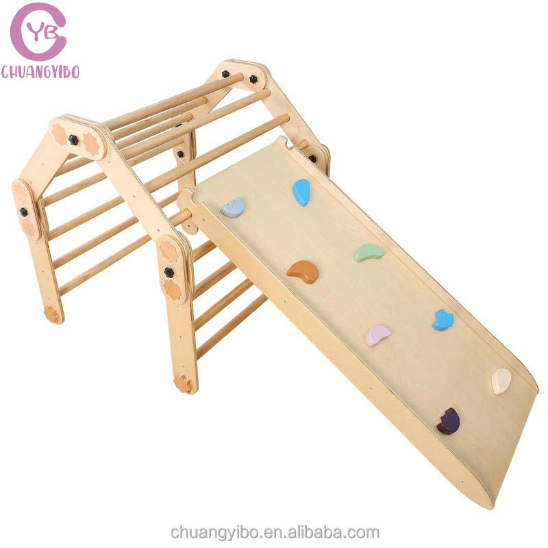 Kids Outdoor Jungle Gym - Estrutura de Escalada Infantil de Madeira