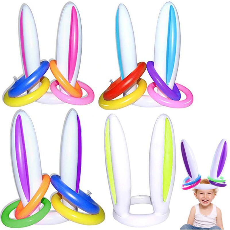 Orelha de coelho inflável joga - Kids Outdoor Easter Gifts avaliação e preço
