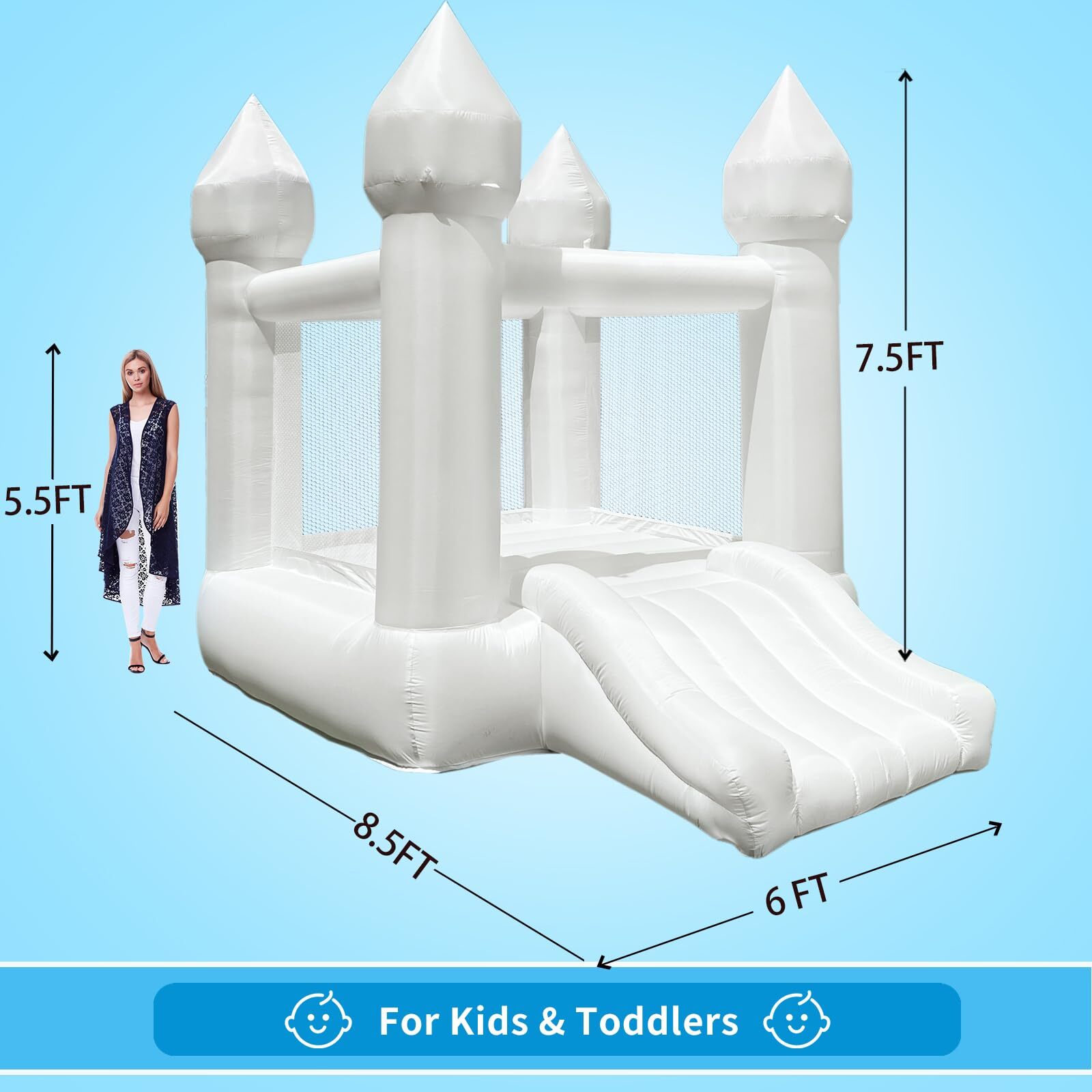 Castelo Bouncy branco ao ar li - Kids Outdoor Easter Gifts avaliação e preço