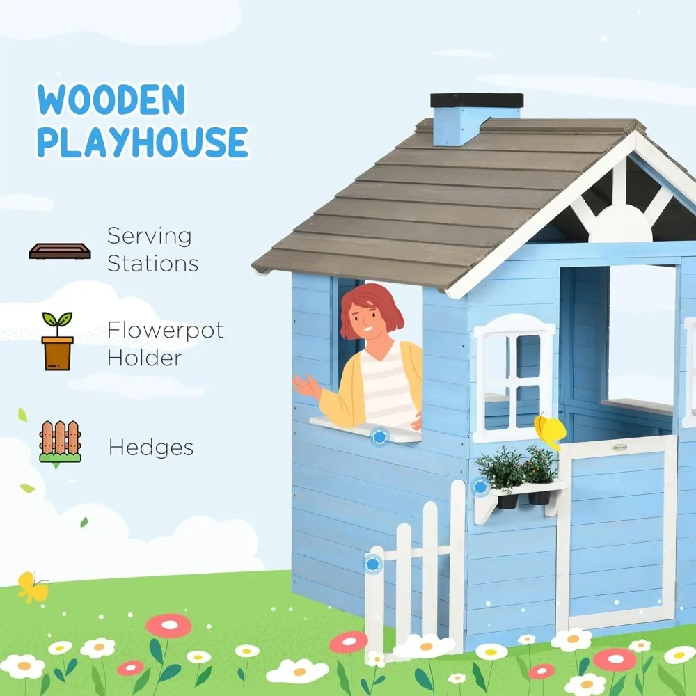 Playhouse para crianças ao ar  - Kids Outdoor Playhouse avaliação e preço