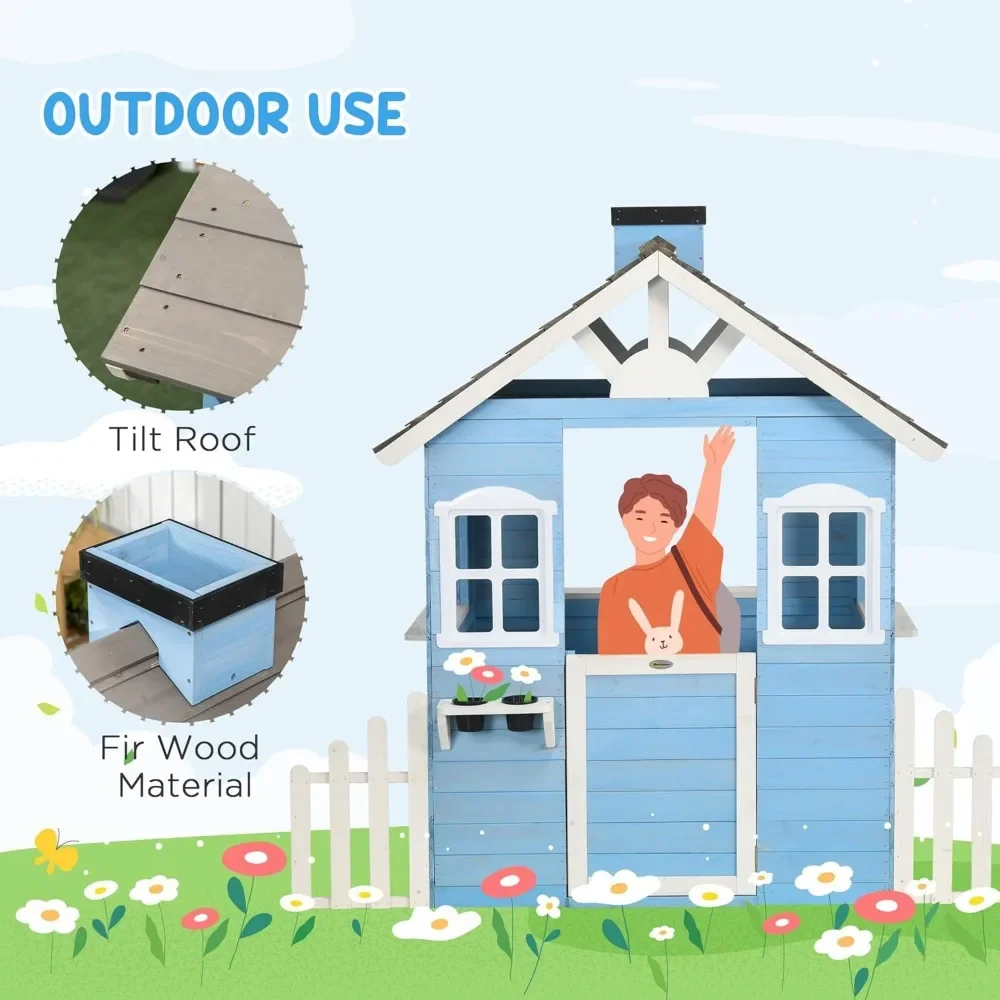 Playhouse para crianças ao ar  - Kids Outdoor Playhouse avaliação e preço