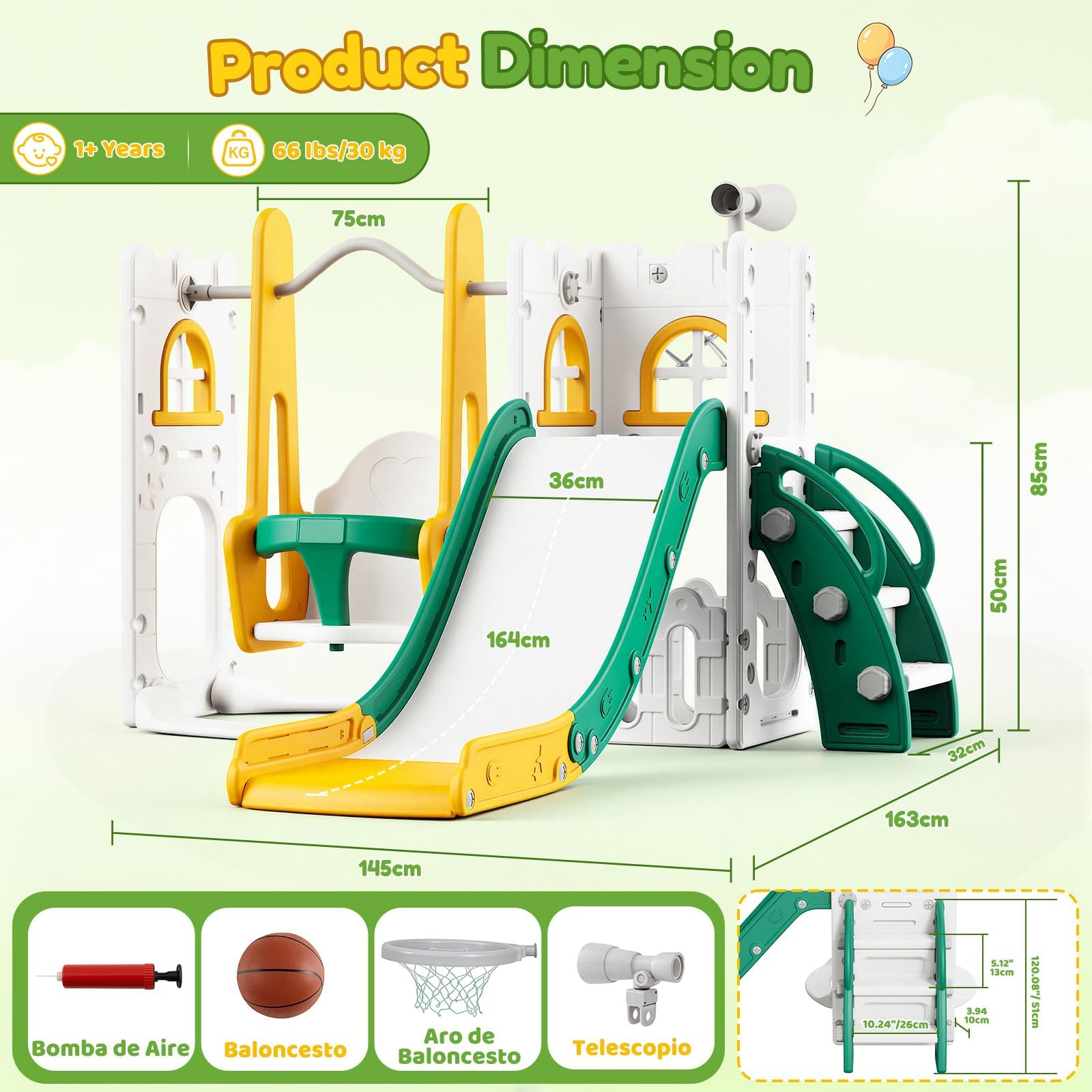 Conjunto de Escorregador e Bal - Kids Outdoor Playhouse avaliação e preço