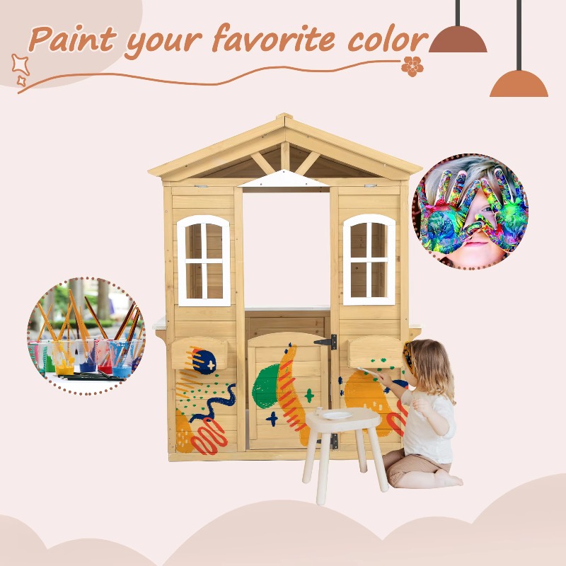 Casa de Brinquedo Clássica Mod - Kids Outdoor Playhouse avaliação e preço