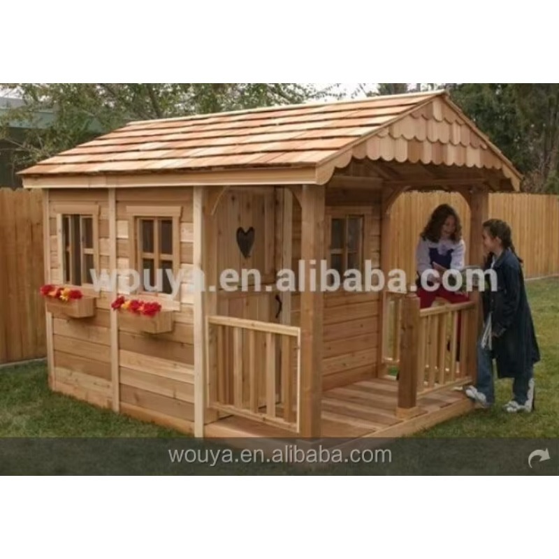 Casa de Brinquedo de Madeira P - Kids Outdoor Playhouse avaliação e preço