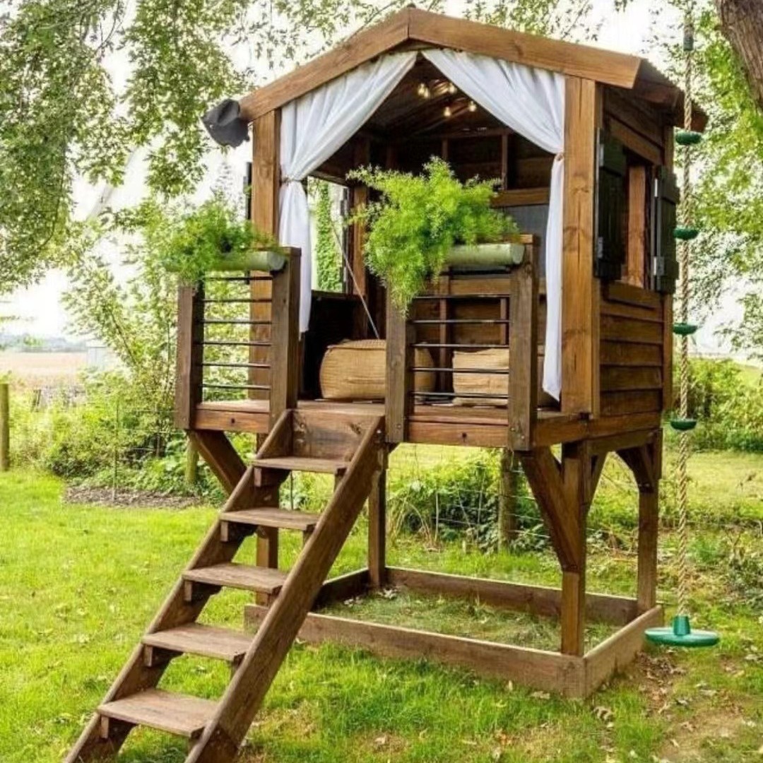 Montagem móvel ao ar livre cas - Kids Outdoor Playhouse avaliação e preço